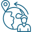 globe and man icon